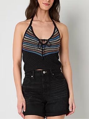 Juniors Arizona Crochet Halter Tank Top